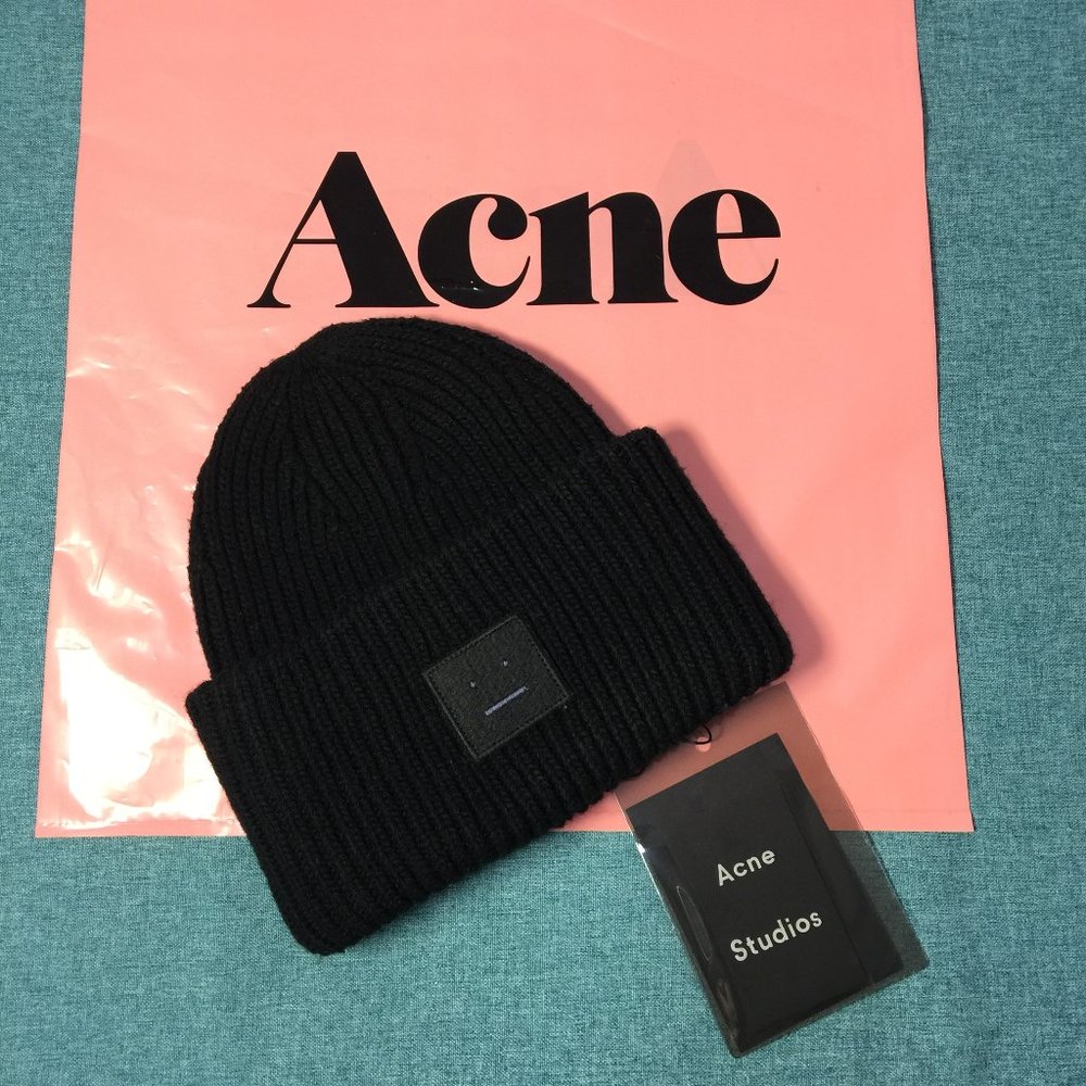 Acne Studios Black Pansy N Face Beanie